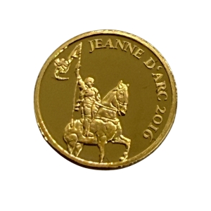 100 franków Joanna D'Arc złota moneta kolekcjonerska najwyższej próby 999