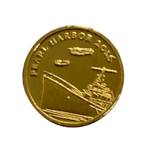 1000 franków Pearl Harbor złota moneta kolekcjonerska najwyższej próby 999