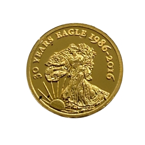 100 franków 30. rocznica amerykańskiego orła złota moneta kolekcjonerska najwyższej próby 999