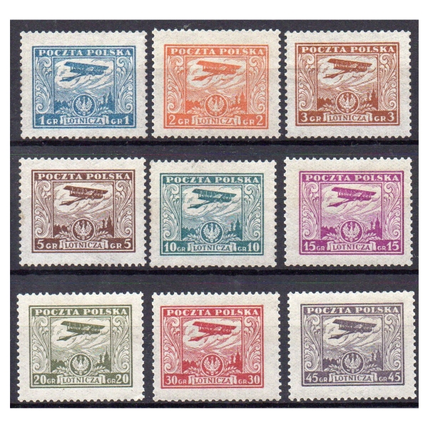 1925 Fi. 216 - 224 ** Wydanie lotnicze - znaczki pocztowe