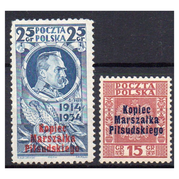 1935 Fi. 278 - 279 ** Sypanie Kopca  Piłsudskiego - znaczki pocztowe