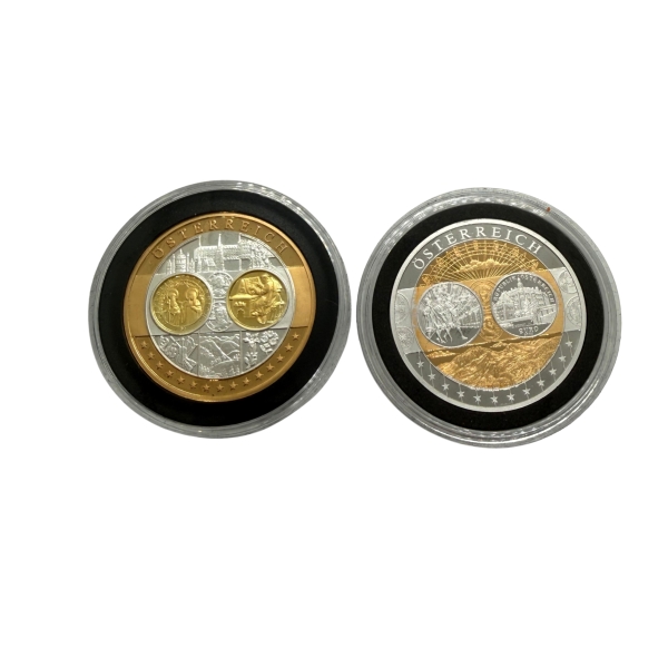 Medal okolicznościowy pamiątka wspólnej waluty krajów strefy EURO Austria