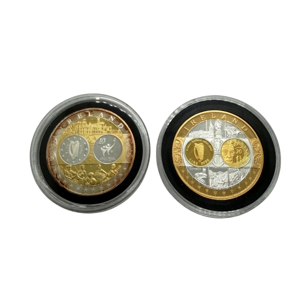 Medal okolicznościowy pamiątka wspólnej waluty krajów strefy EURO Irlandia