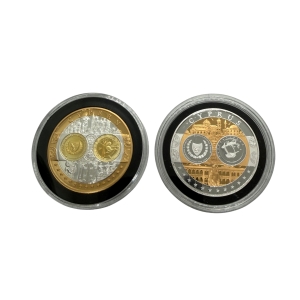 Medal okolicznościowy pamiątka wspólnej waluty krajów strefy EURO Cypr