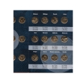 Kolekcja pozłacanych monet 25-centowych (State Quarters) – 50 stanów w dedykowanym klaserze