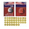 Kolekcja pozłacanych monet 25-centowych (State Quarters) – 50 stanów w dedykowanym klaserze