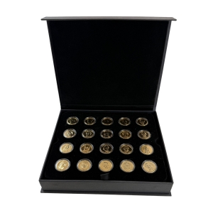 kolekcja słynne amerykańskie dolary prezydenckie od George'a Washingtona do Ronalda Reagana