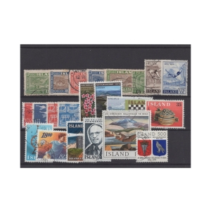 Pakiet Islandia 23 znaczki czyste na czarnej karcie transportowej [34]