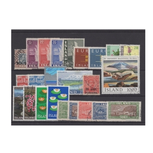 Pakiet Islandia 24 znaczki czyste na czarnej karcie transportowej [35]