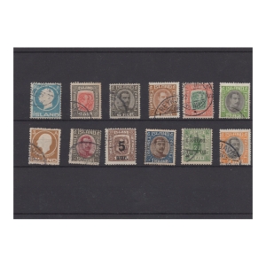 Pakiet Islandia 12 znaczków kasowane na czarnej karcie transportowej [37]