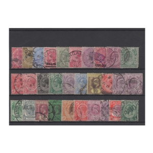 Pakiet Stany Malajskie 30 znaczków kasowanych na czarnej karcie transportowej [3]