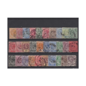 Pakiet Stany Malajskie 30 znaczków kasowanych na czarnej karcie transportowej [4]