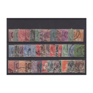 Pakiet Stany Malajskie 40 znaczków kasowanych na czarnej karcie transportowej [5]