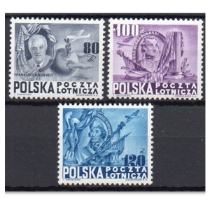 1948 Fi. 489 - 491 ** Bojownicy seria znaczków