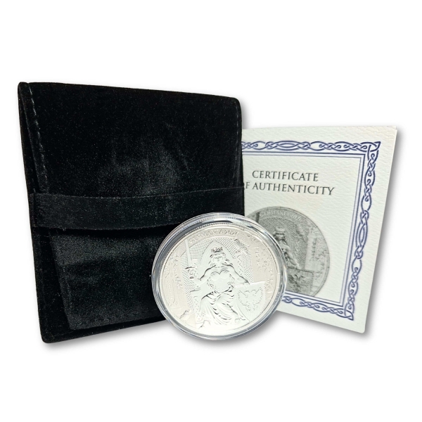 1 oz 2026 Germania srebrna moneta Ag 9999 + elegancka koperta zamszowa
