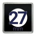 Kapsel na monetę QUADRUM 27 mm - 1 szt. Leuchtturm
