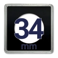 Kapsel na monetę QUADRUM 34 mm - 1 szt. Leuchtturm