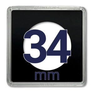 Kapsel na monetę QUADRUM 34 mm - 1 szt. Leuchtturm