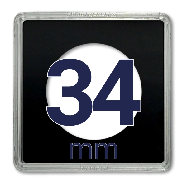 Kapsel na monetę QUADRUM 34 mm - 1 szt. Leuchtturm