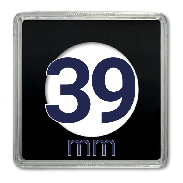 Kapsel na monetę QUADRUM 39 mm - 1 szt. Leuchtturm