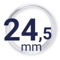 Kapsel na monetę - kapsuła  24.5mm LEUCHTTURM 1 szt