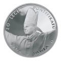10 złotych 1998 XX-lecie Pontyfikat Jan Paweł II srebrna moneta kolekcjonerska