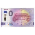 2025 banknot 0 euro - Kraków dziedziniec Arkadowy na Wawelu złote W