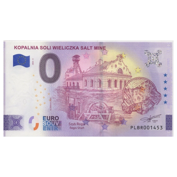 2025 banknot 0 euro - Kopalnia Soli Wieliczka Szyb Regis