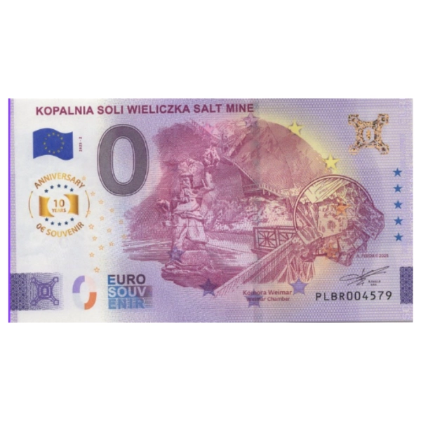 2025 banknot 0 euro - Szlak Świętej Warmii 10 Rocznica