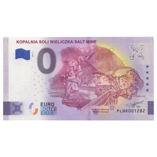 2025 banknot 0 euro - Kopalnia Soli Wieliczka - Komora Weimera
