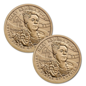 USA 1 dolar 2025 - Rdzenni Amerykanie - Mary Kawena Puku D+P