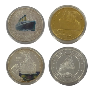 Zestaw 4 numizmatów - Titanic