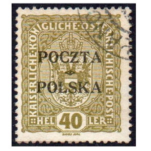1919 Fi. 40 kasowane Wydanie  Krakowskie 40 halerzy gwarancja