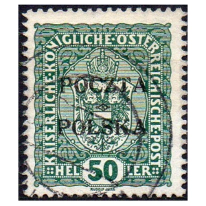 1919 Fi. 41 kasowane Wydanie  Krakowskie 50 halerzy gwarancja