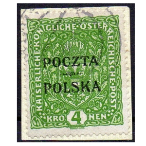 1919 Fi. 48 kas  Wydanie krakowskie na wycinku 4 korony - gwarancja