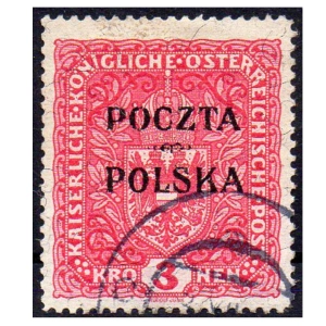 1919 Fi. 47 kasowane  Wydanie krakowskie 3 korony - gwarancja