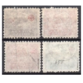 1921 Fi. 121 - 124 kasowane Wydanie przedrukowe z dopłatą na PCK