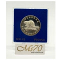 100 złotych 1978 Ochrona środowiska Bóbr - srebrna moneta kolekcjonerska 