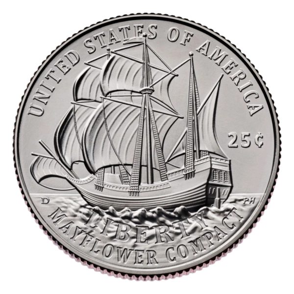 USA 25 centów 2026 250-lecie USA Mayflower P