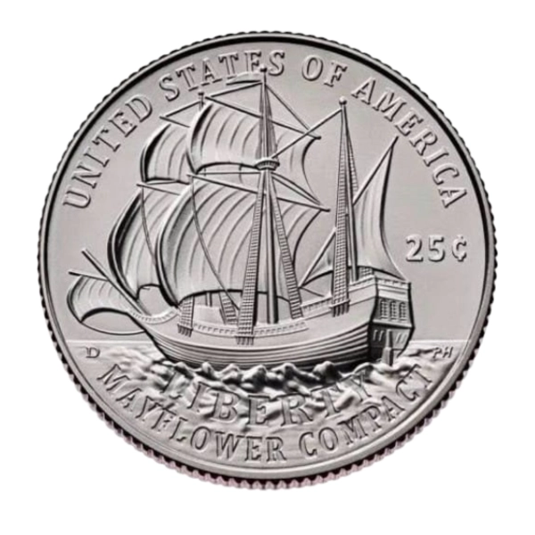 USA 25 centów 2026 250-lecie USA Mayflower D