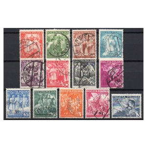 1938 Fi. 310 - 322 kasowane Seria historyczna znaczki pocztowe