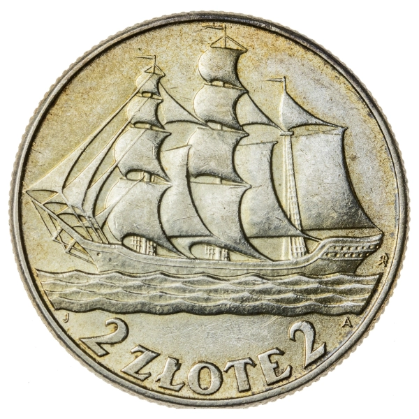 2 zł 1936 Żaglowiec 