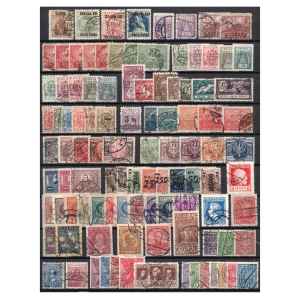 Zbiór polskich znaczków pocztowych z lat 1918-1939 kasowane
