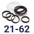 Kapsle na monety Ultra XL uniwersalne 21 - 62 mm wyjmowane ringi Leuchtturm - 1 sztuka