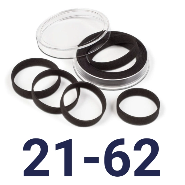 Kapsle na monety Ultra XL uniwersalne 21 - 62 mm wyjmowane ringi Leuchtturm - 1 sztuka