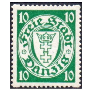 WMG 1932 Fi. 188 Rw ** Herb Gdańska 10 pf znaczek z automatu