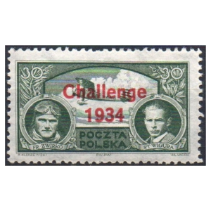 1934 Fi. 269 ** Turniej lotniczy Challenge znaczek pocztowy 30 groszy