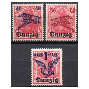 WMG 1921 Fi. 44-46 ** Wydanie lotnicze I - znaczki pocztowe