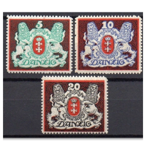 WMG 1921 Fi. 81-83 ** Herb Gdańska - seria znaczków