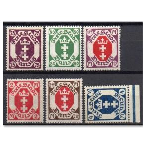 WMG 1922 Fi. 88-93 ** Wydanie obiegowe - seria znaczków